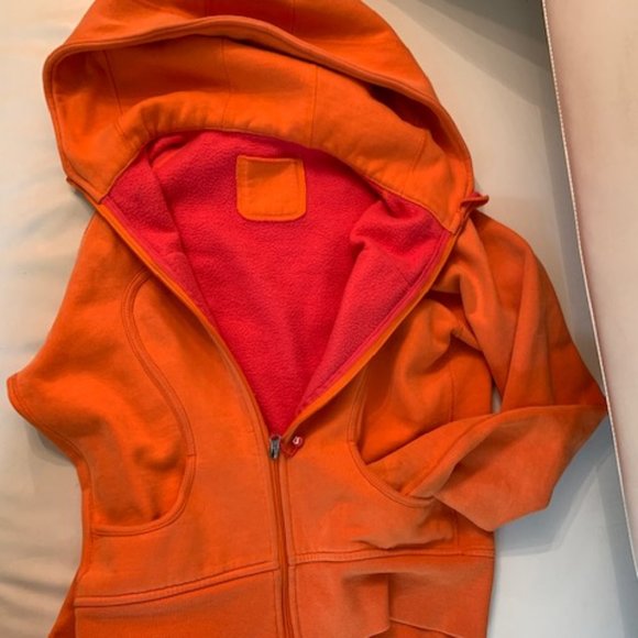 lululemon athletica Orange Scuba Hoodie Pink Lined - Picture 1 of 4